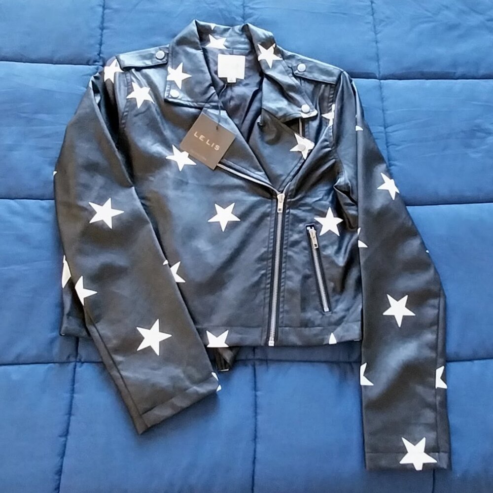 Star Vegan Leather Jacket by Lelis